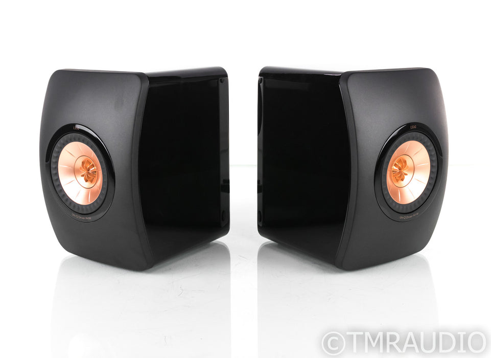 KEF LS50 Bookshelf Speakers; Gloss Black Pair
