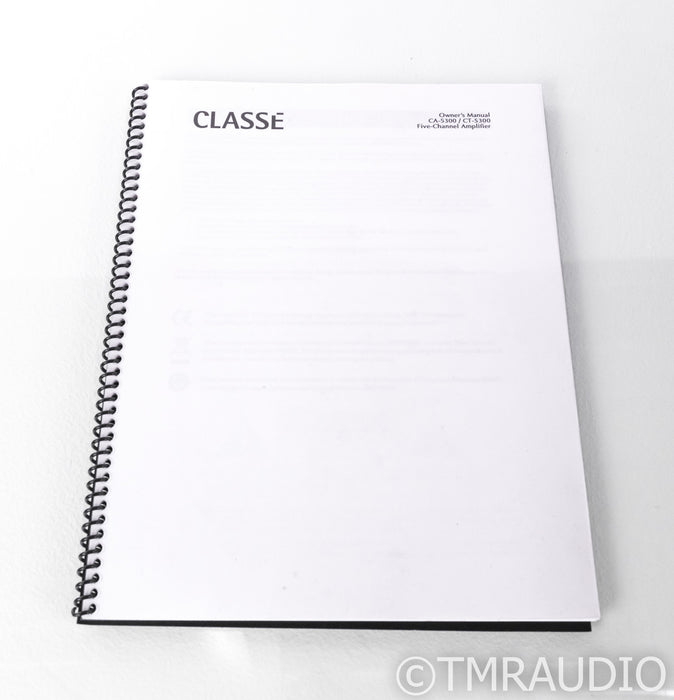 Classe CT-5300 5 Channel Power Amplifier; CT5300; AS-IS (One Channel Low)