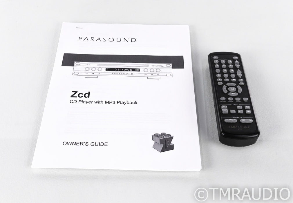 Parasound Zcd CD / MP3 Disc Player; Remote