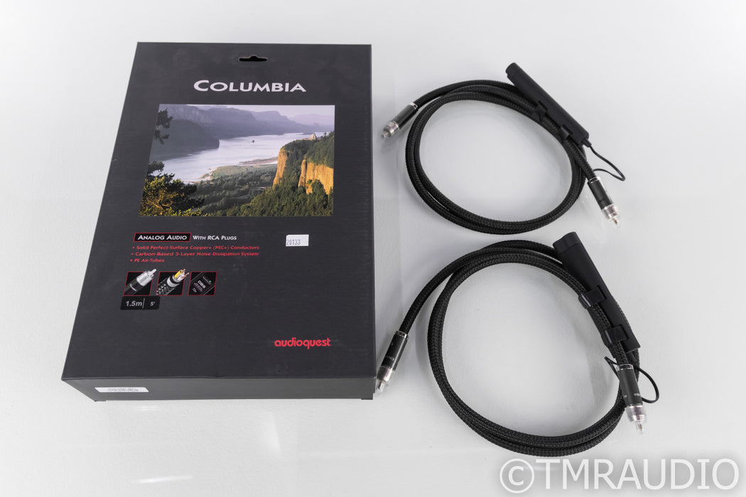 AudioQuest Columbia RCA Cables; 1.5m Pair; 72v DBS