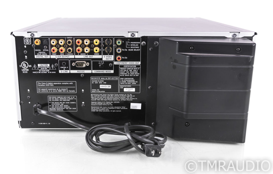 Sony DVP-CX777ES 400-Disk SACD / CD / DVD Player; DVPCX777ES; Remote
