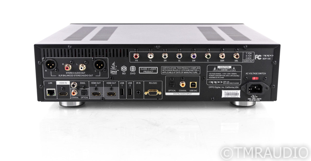 Oppo BDP-105 Universal Blu-Ray Player; BDP105; Remote