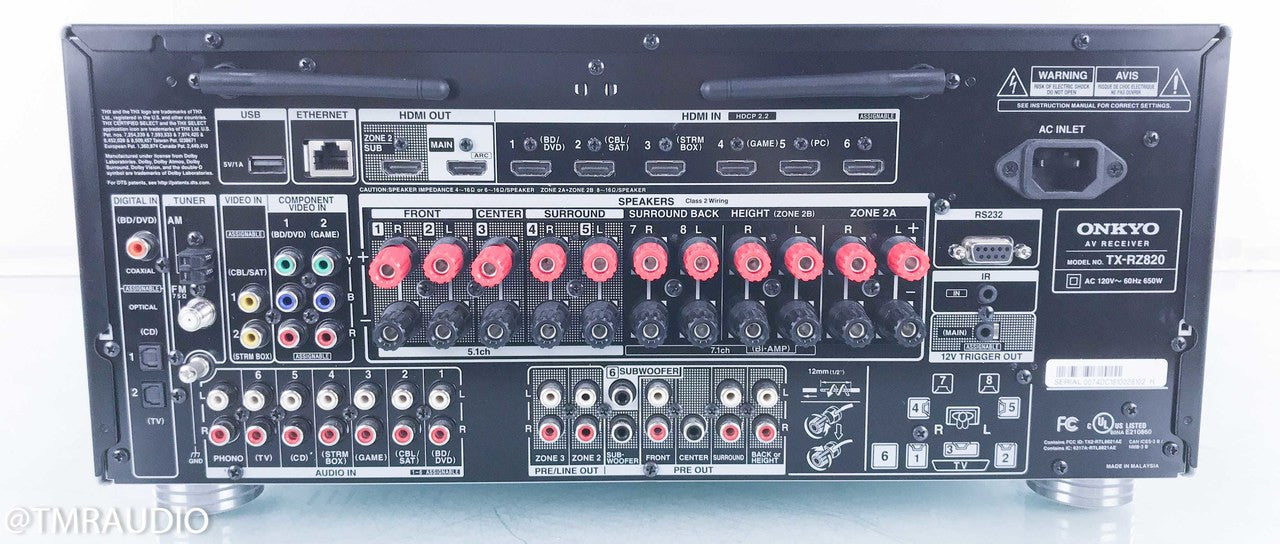 Onkyo TX-RZ820 7.2 Channel Home Theater Receiver