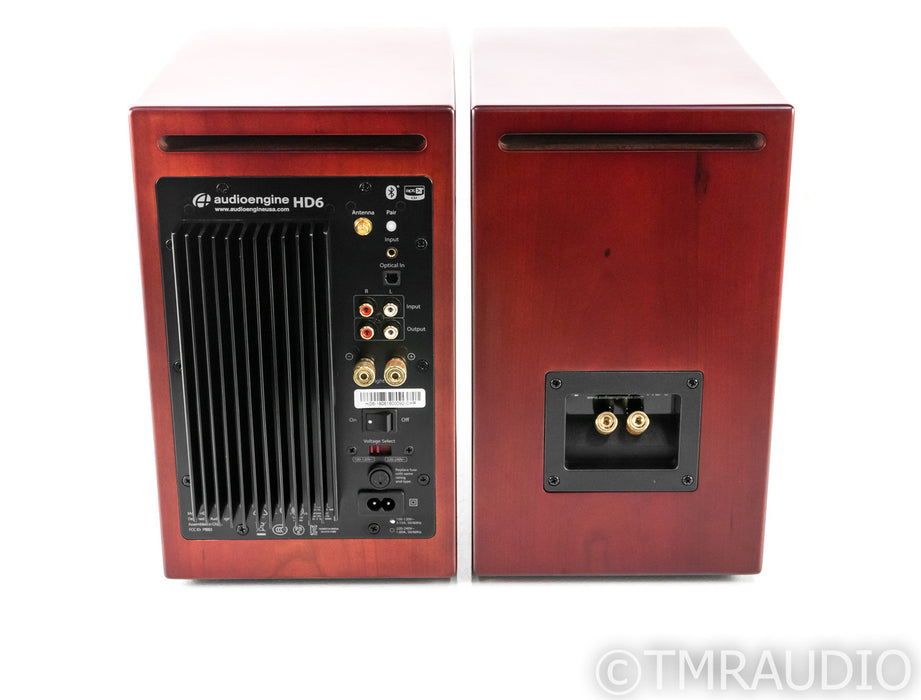 Audioengine HD6 Powered Bookshelf Speakers; Cherry Pair; Bluetooth; Remote