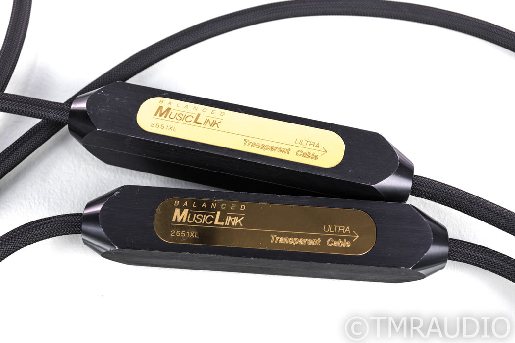 Transparent Audio MusicLink Ultra XLR Cables; 6.5ft Pair Balanced Interconnects