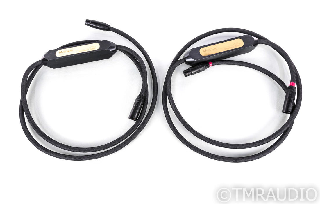 Transparent Audio MusicLink Ultra XLR Cables; 6.5ft Pair Balanced Interconnects