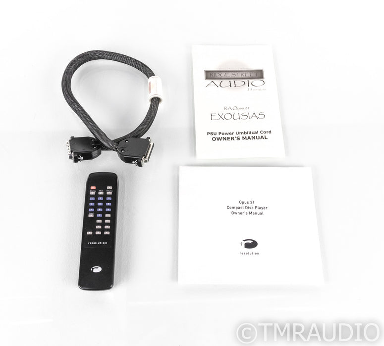 Resolution Audio Opus 21 CD Player; Remote; w/ Ridge Street Exousias Umbilical