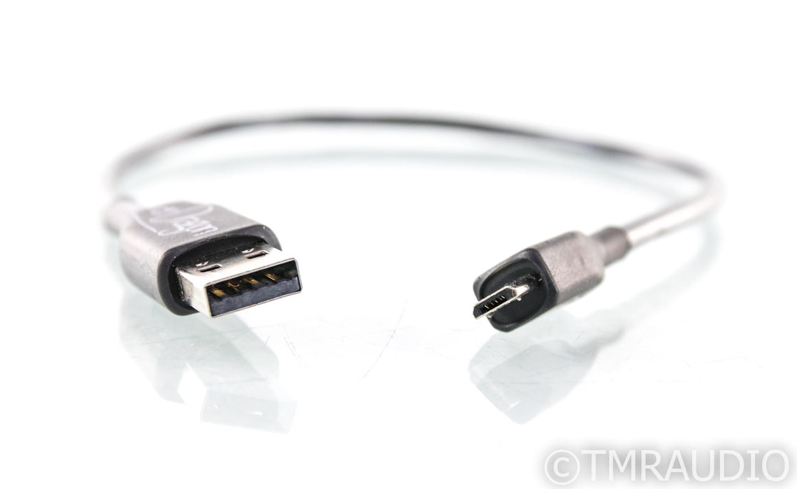 Moon Audio Silver Dragon Micro USB Cable; Single 1ft Digital Interconnect