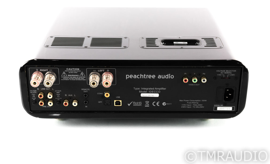 Peachtree iDecco Stereo Integrated Tube Hybrid Amplifier; iPod; Gloss Black