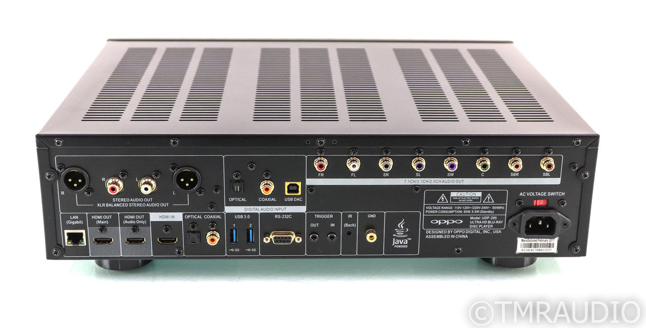 Oppo UDP-205 Universal Blu-Ray Player; UDP205; D/A Converter; Remote