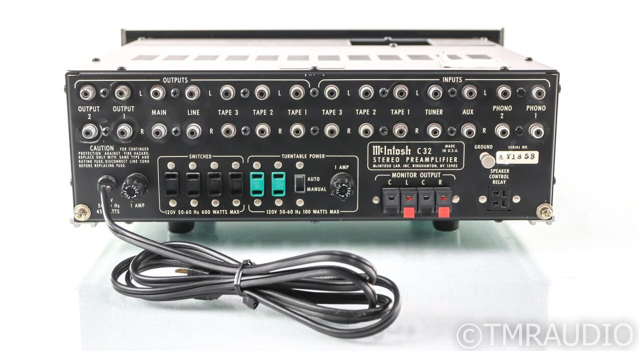 McIntosh C32 Vintage Stereo Preamplifier; MM Phono - Excellent; New Bulbs