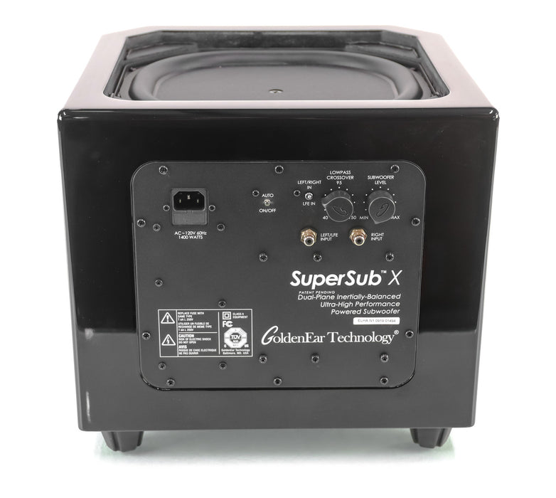 GoldenEar SuperSub X Dual 8" Powered Subwoofer; Gloss Black