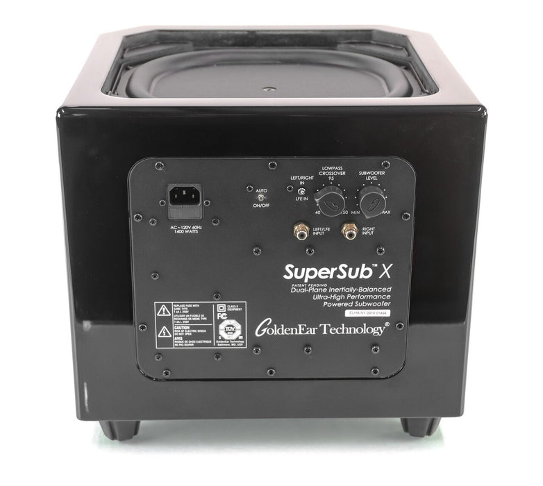 GoldenEar SuperSub X Dual 8" Powered Subwoofer; Gloss Black