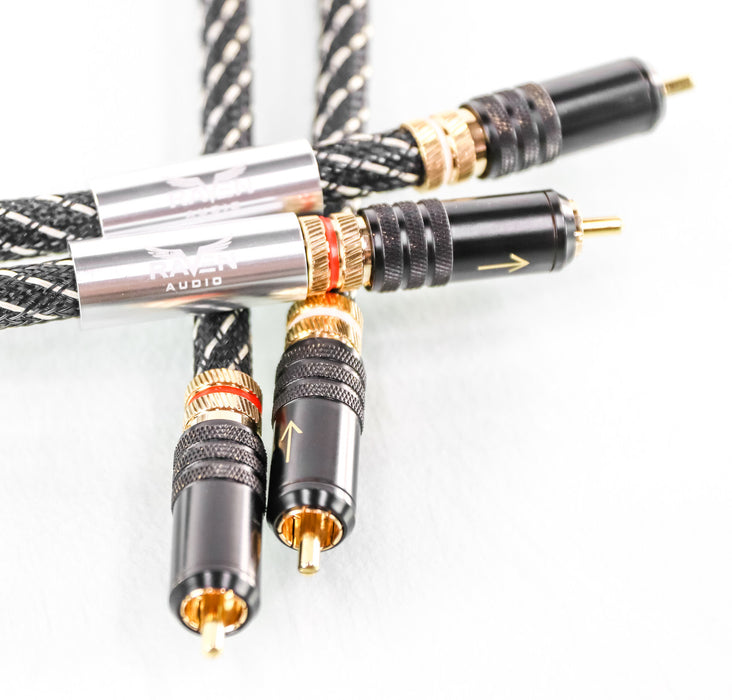 Raven Audio Soniquil RCA Cables; 1m Pair Interconnects