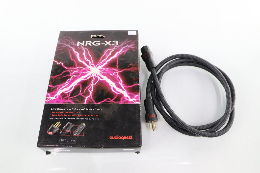 Audioquest NRG-X3 Power Cable; 6ft AC Cord