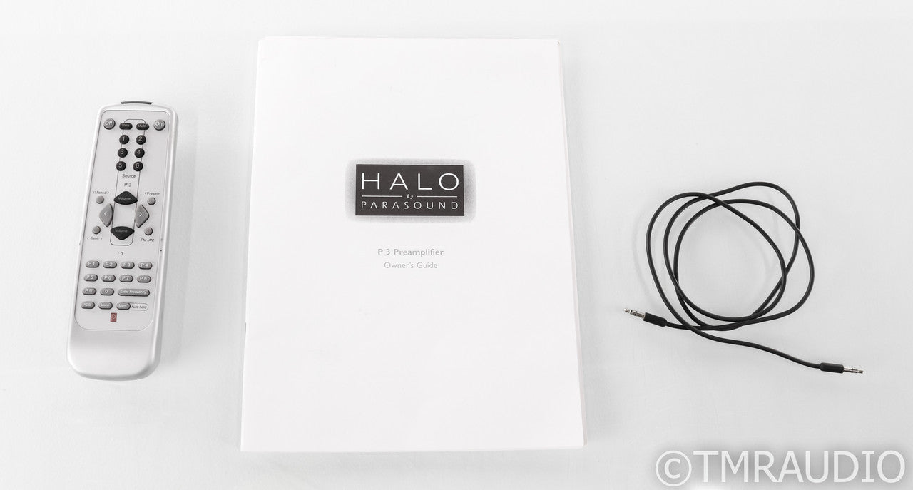 Parasound Halo P3 Stereo Preamplifier; P-3; MM Phono; Silver; Remote