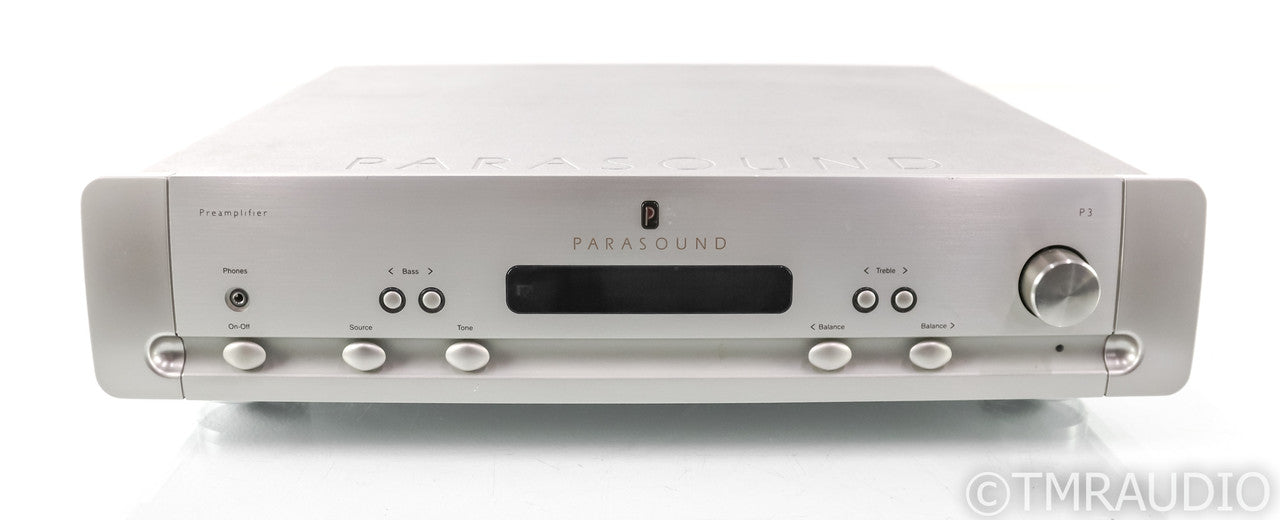 Parasound Halo P3 Stereo Preamplifier; P-3; MM Phono; Silver; Remote