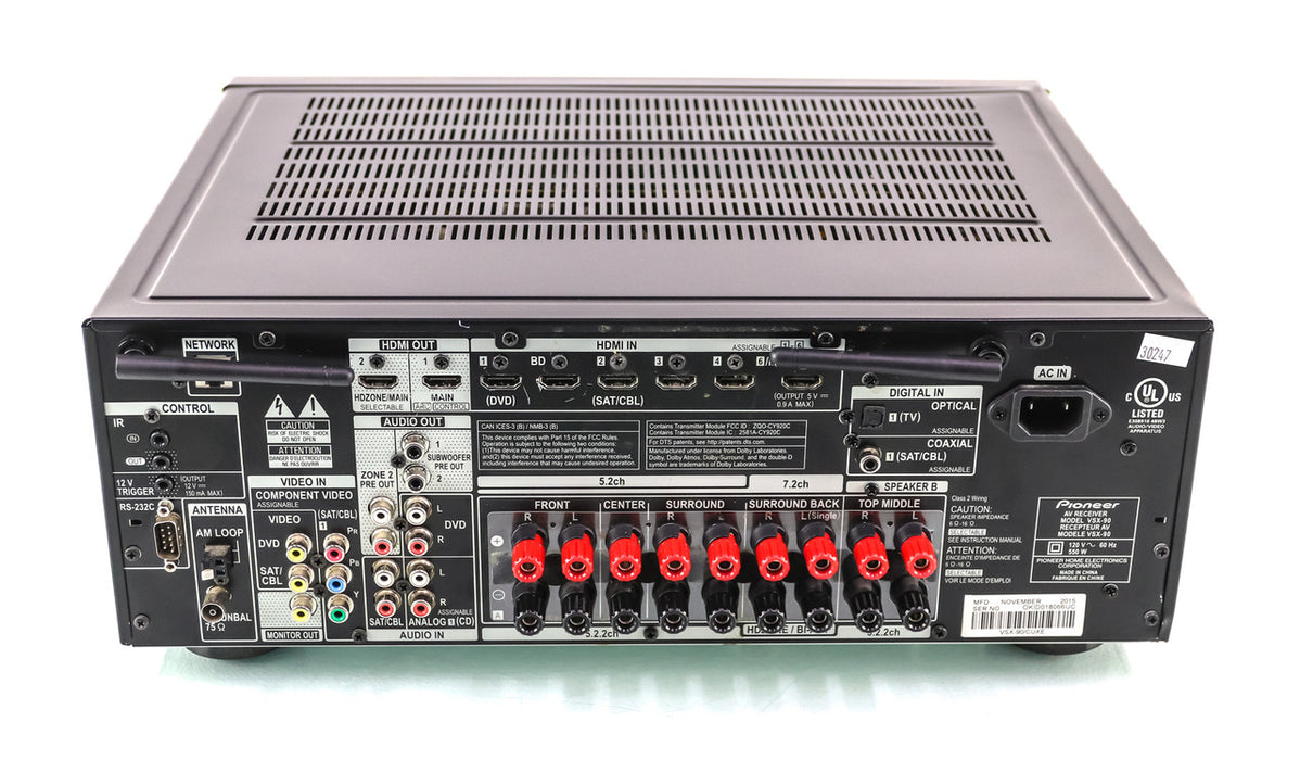 Pioneer Elite VSX-90 7.2 Channel Home Theater Receiver; VSX90; Remote