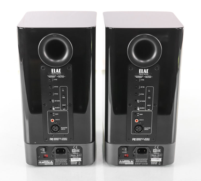 Elac Navis B-51 Powered Bookshelf Speakers; ARB51; Gloss Black Pair