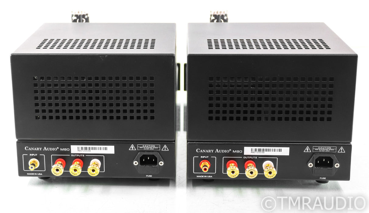 Canary Audio M80 Mono Tube Power Amplifier; Pair; M-80; SET 300B