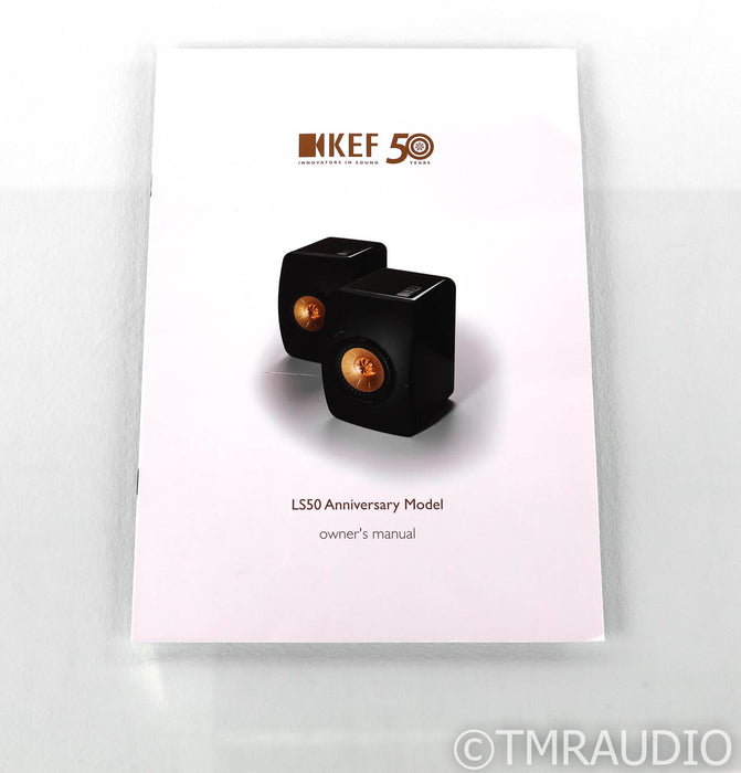 KEF LS50 Anniversary Model Bookshelf Speakers; Piano Black Pair