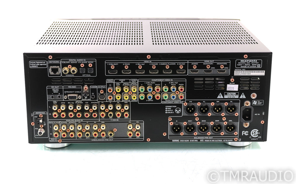 Marantz AV7701 7.2 Channel Home Theater Processor; AV-7701; MM Phono; Remote