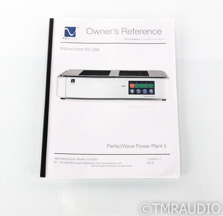 PS Audio PerfectWave Power Plant 5 Power Line Regenerator; P5; Black; Remote