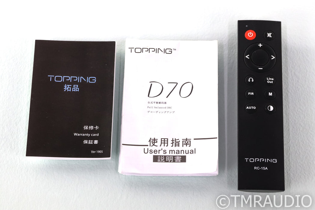 Topping D70 Pro Balanced DAC; D/A Converter; D-70; Remote; 768kHz / DSD512