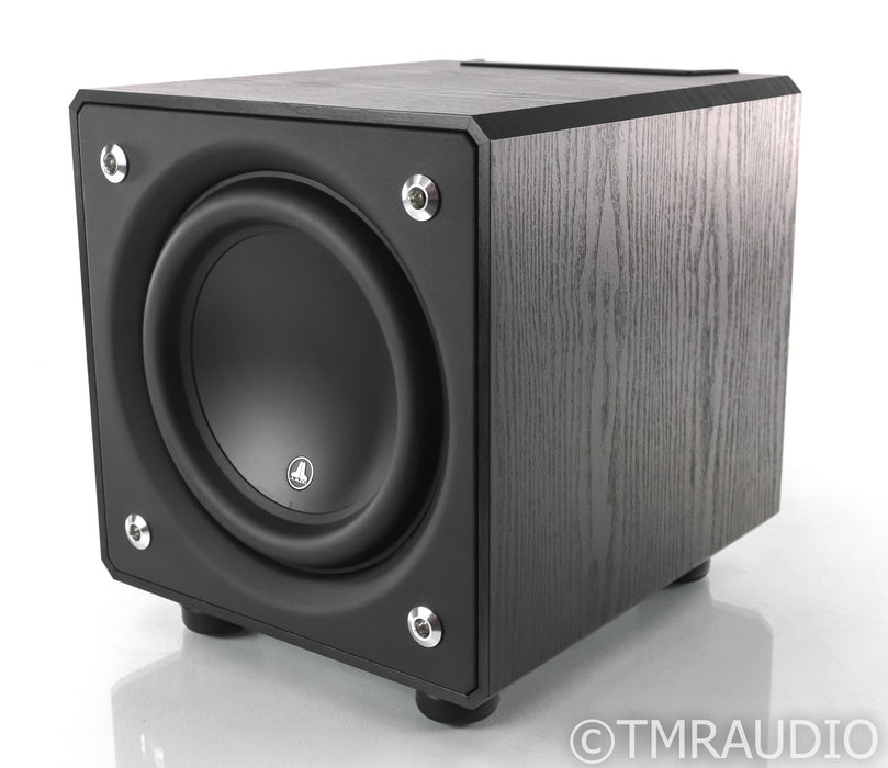 JL Audio E110 E-Sub 10" Powered Subwoofer; Black Ash w/ SVS SoundPath Feet