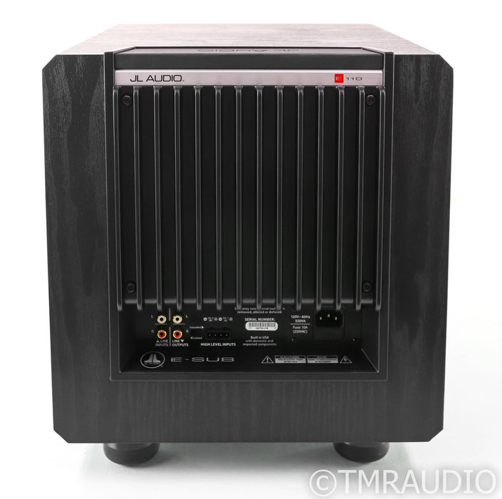 JL Audio E110 E-Sub 10" Powered Subwoofer; Black Ash w/ SVS SoundPath Feet