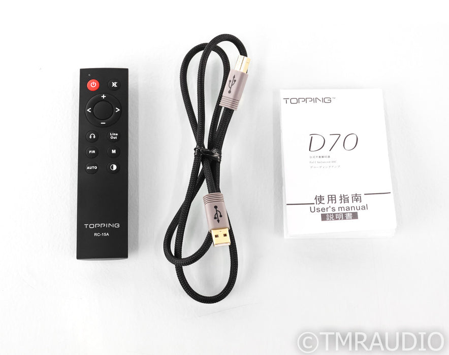 Topping D70 DAC; D/A Converter; Black; Remote