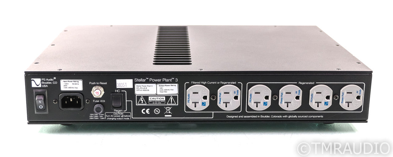 PS Audio Stellar Power Plant 3 Power Conditioner; AC Regenerator; Black (Used)