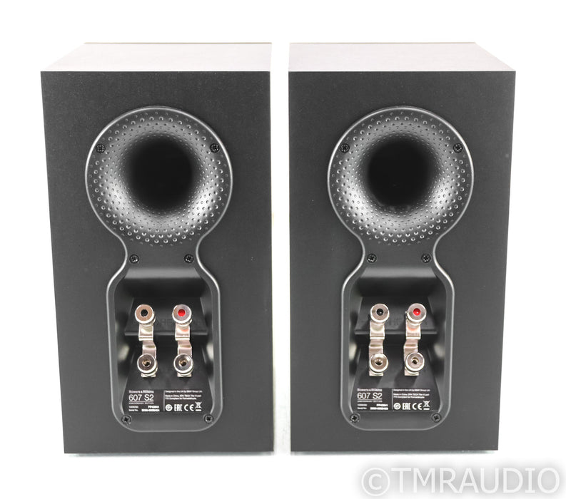 B&W 607 S2 Anniversary Edition Bookshelf Speakers; Matte Black Pair; 607S2