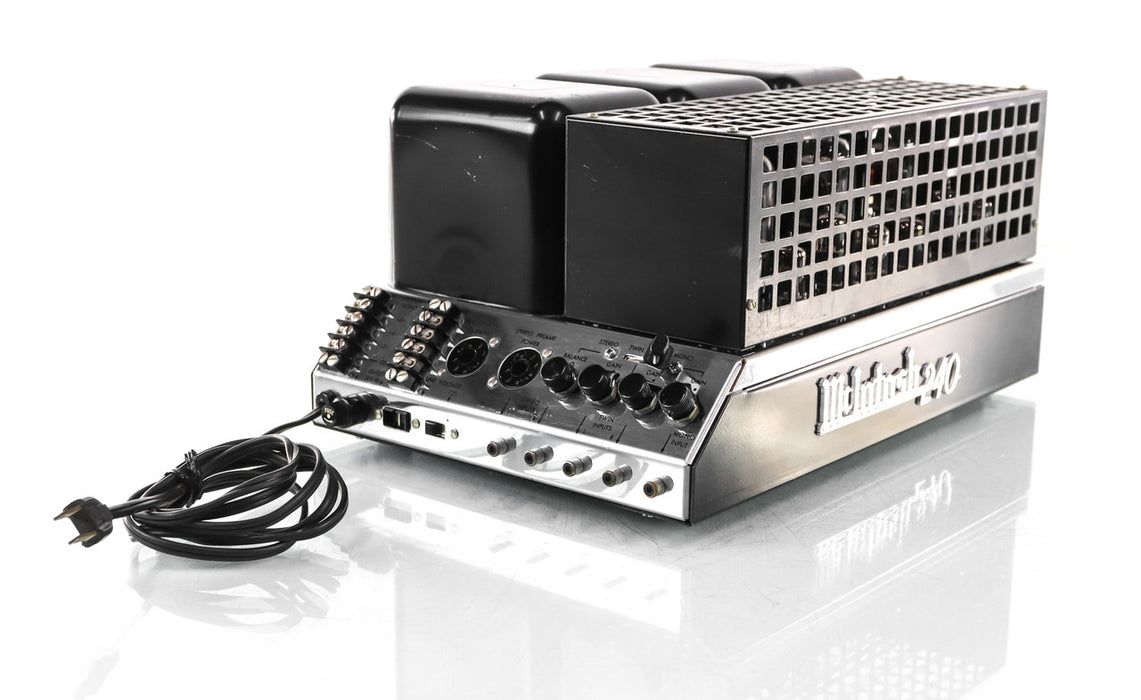 McIntosh MC240 Vintage Stereo Tube Power Amplifier; MC-240; AS-IS (No Power)
