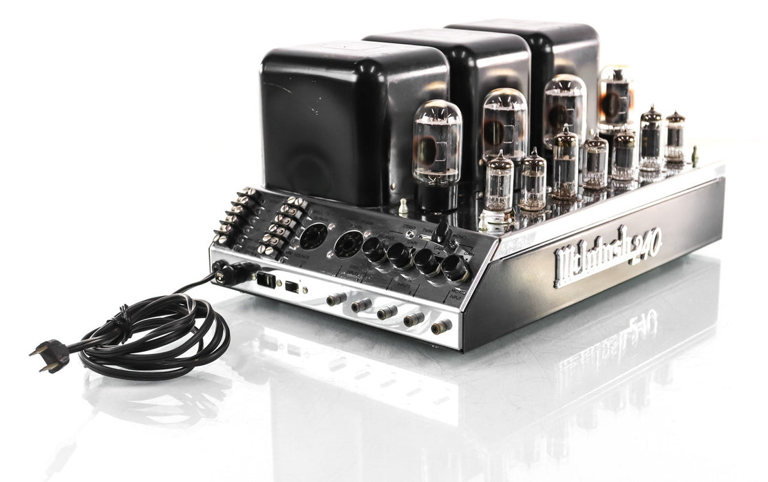 McIntosh MC240 Vintage Stereo Tube Power Amplifier; MC-240; AS-IS (No Power)