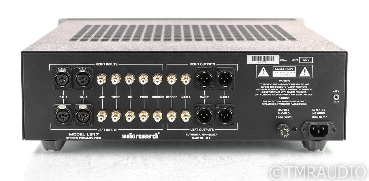 Audio Research LS17SE Stereo Tube Hybrid Preamplifier; LS-17 SE; Silver; Remote