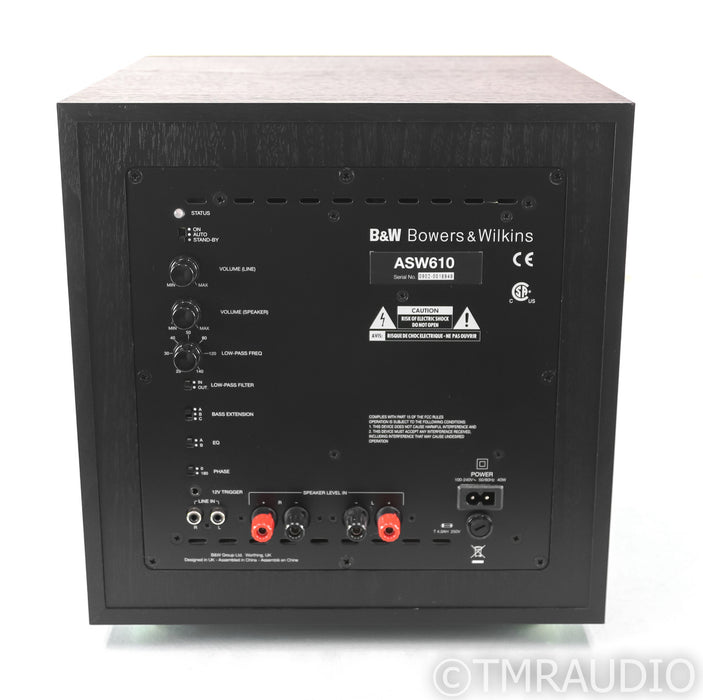 B&W ASW610 10" Powered Subwoofer; Black Ash; ASW-610