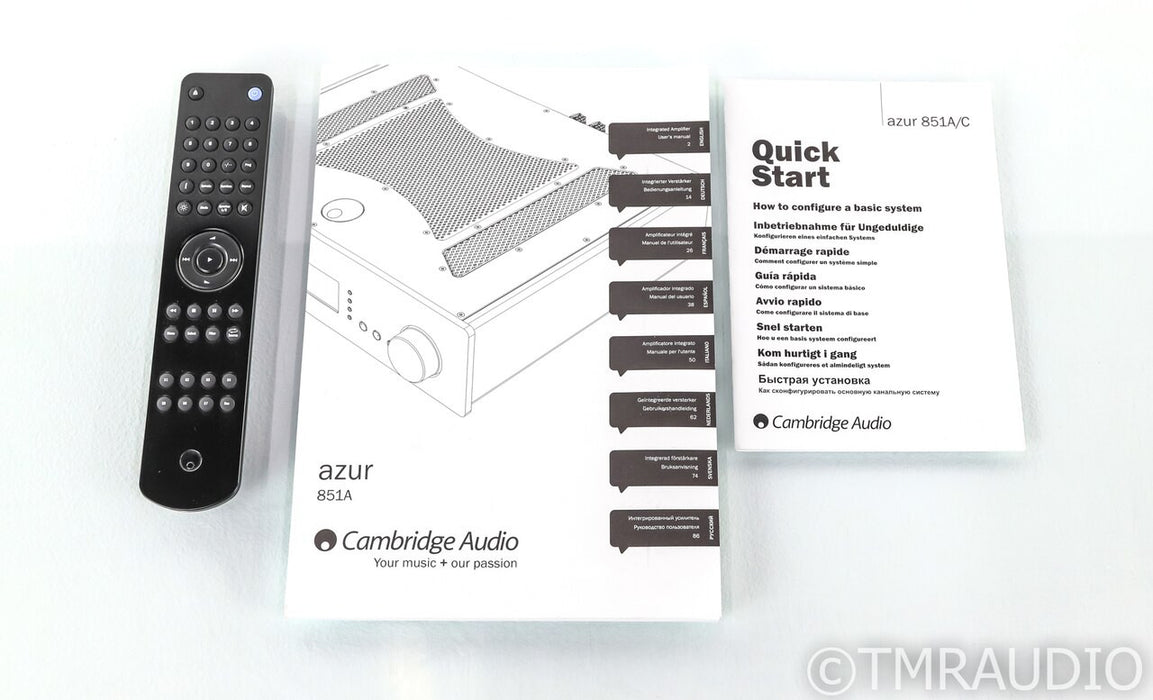 Cambridge Audio Azur 851A Stereo Integrated Amplifier; Black; 851-A; Remote