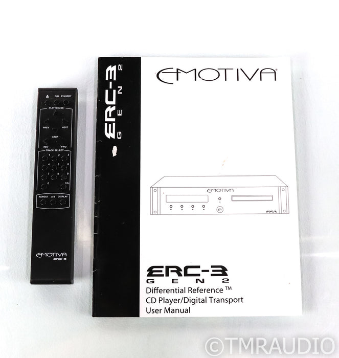 Emotiva ERC-3 Gen 2 CD Player; ERC3 MkII; Black; Remote