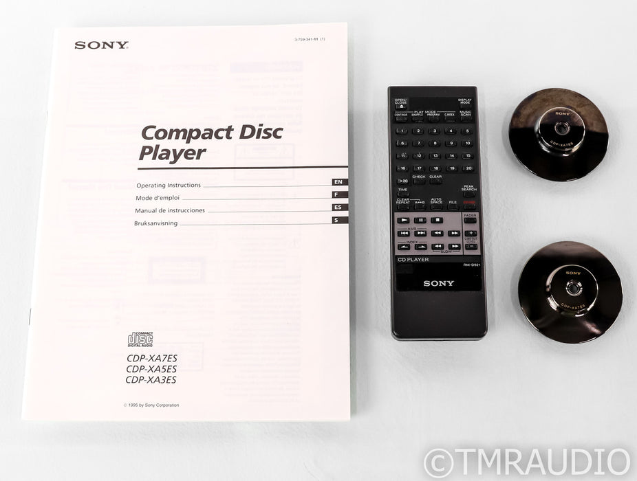 Sony CDP-XA7ES CD Player; CDPXA7ES; Remote