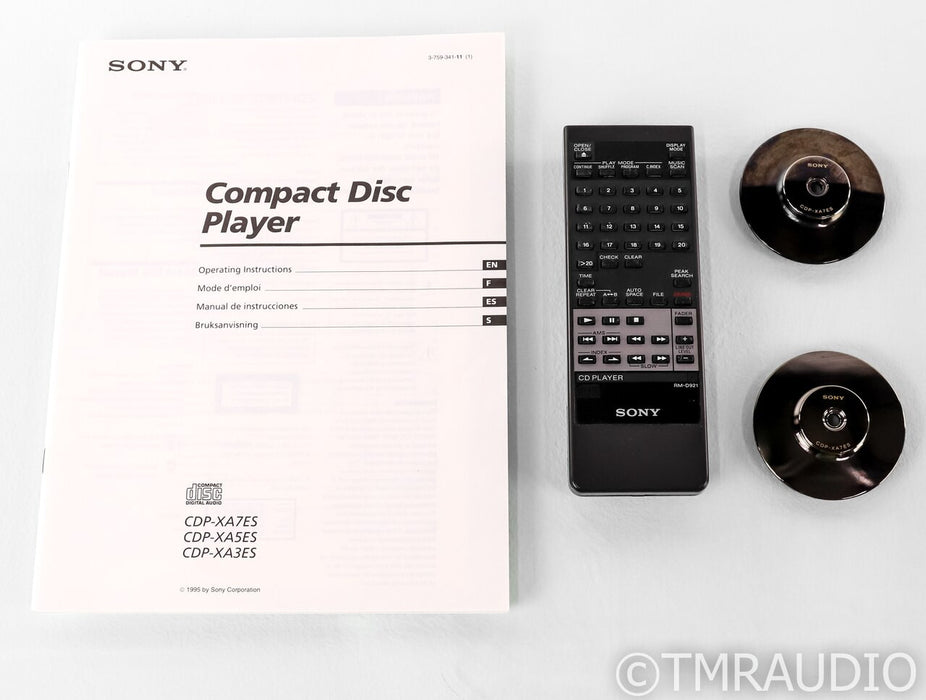Sony CDP-XA7ES CD Player; CDPXA7ES; Remote