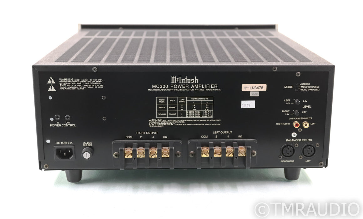 McIntosh MC300 Stereo Power Amplifier; MC-300