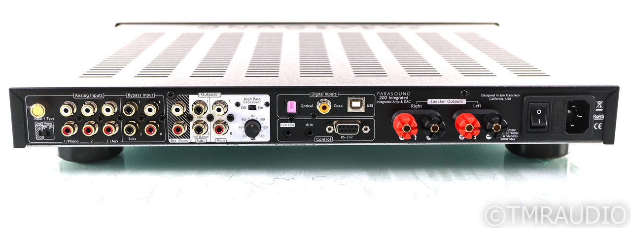 Parasound NewClassic 200 2.1 Channel Integrated Amplifier; MM / MC Phono; Remote
