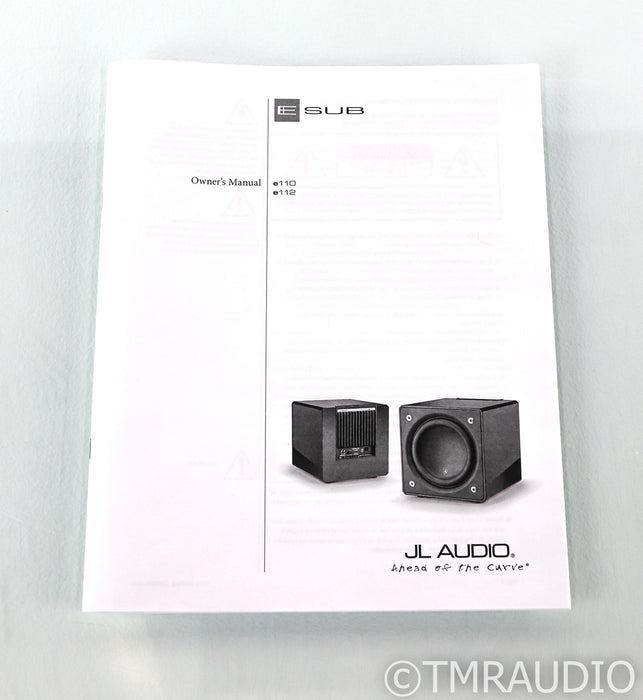 JL Audio E-Sub e110 10" Powered Subwoofer; Vinyl Black Ash; E-110