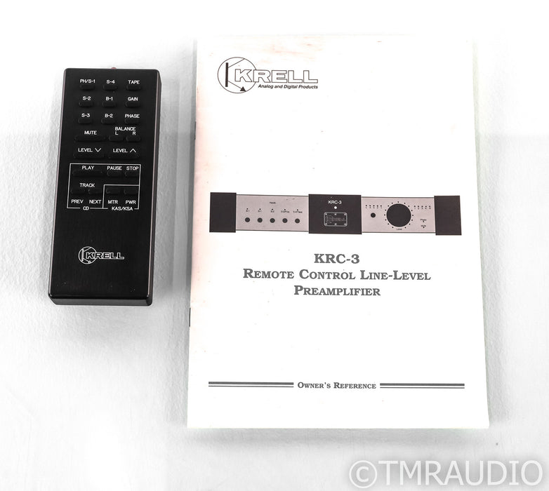 Krell KRC-3 Stereo Preamplifier; KRC3; Remote