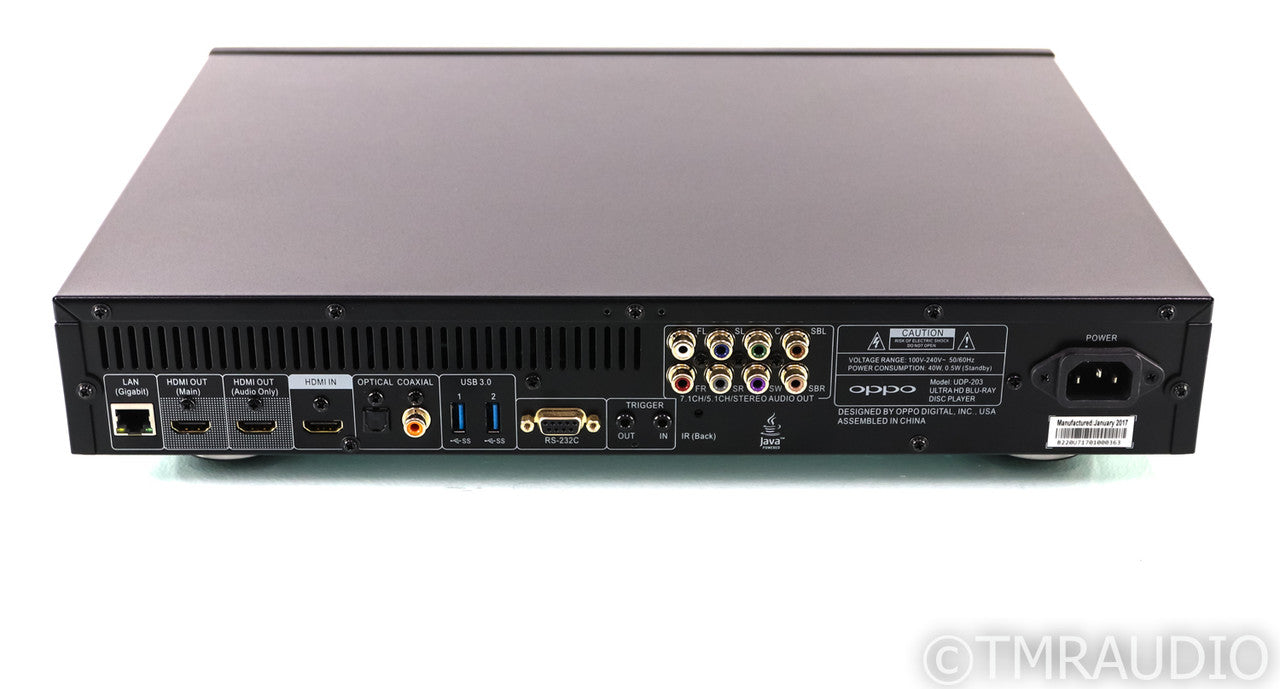 Oppo UDP-203 Universal 4K Blu-Ray Player; UDP203; UHD; HDR; Remote