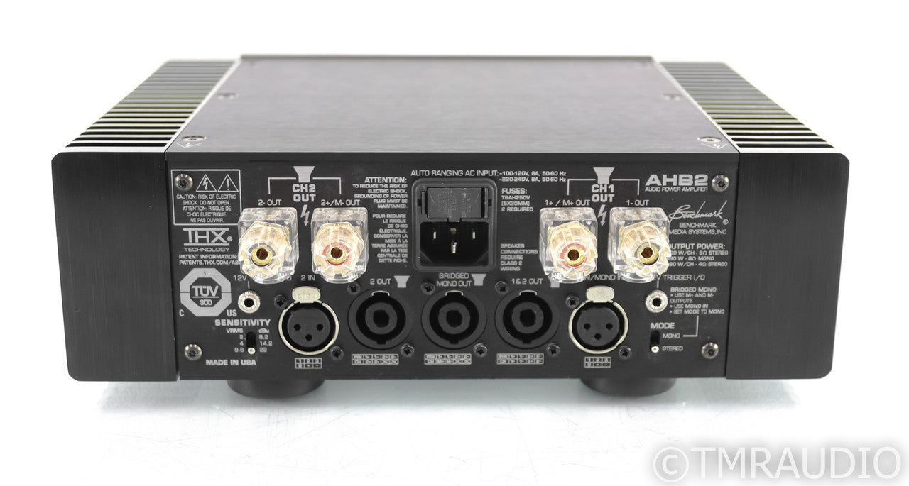 Benchmark AHB2 Stereo Power Amplifier; Black; Speakon