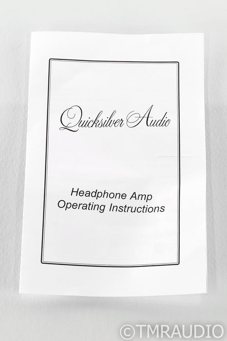 Quicksilver Audio Tube Headphone Amplifier; NOS Tubes