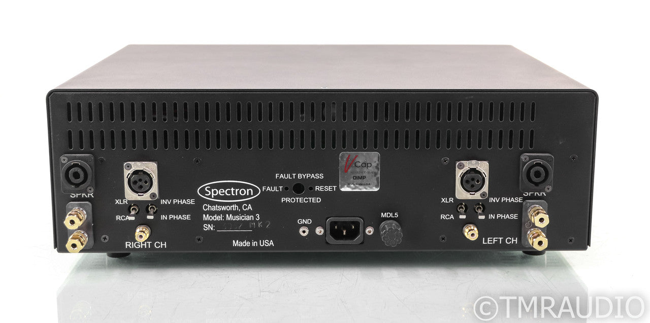 Spectron Musician III Mk 2 Stereo / Mono Power Amplifier; 3 Mark II; V-Cap Upgrade