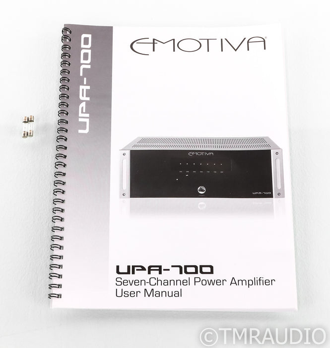 Emotiva UPA-700 7 Channel Power Amplifier; UPA700; Black